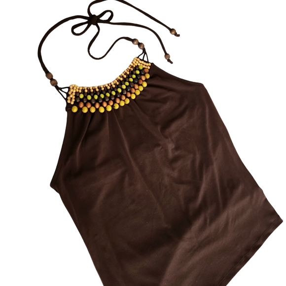 NEW! Beaded Halter Top - Picture 1 of 5